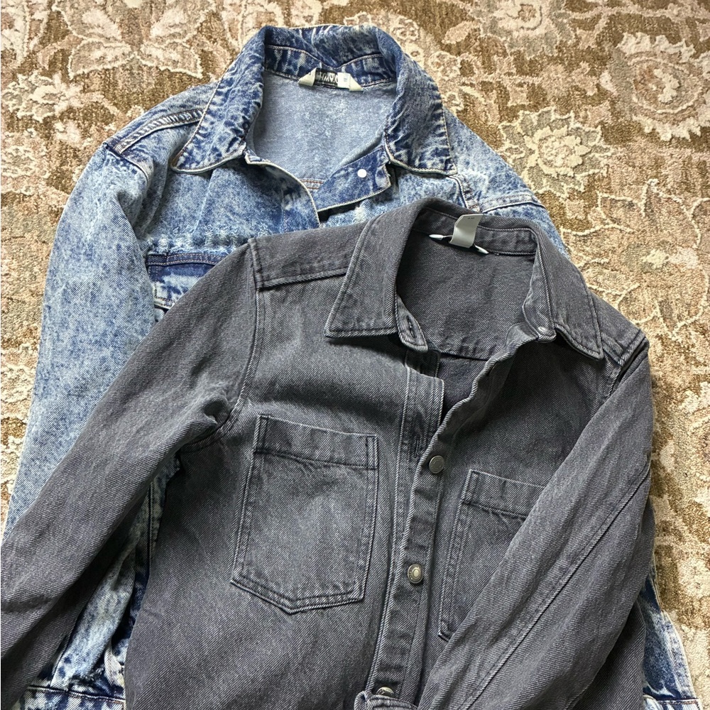 Stylish Denim Jackets in Black and Blue